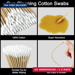 Egaageoi Gun Cleaning Patches and Pointed Swabs with Storage Box – Lint-Free Gun