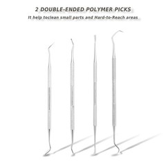 20 Pcs Gun Cleaning Brushes & Picks Kit Set Brass Steel Nylon Double Ended Gu…