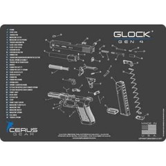 For GLOCK GEN 4 Cerus Gear Bench Mat – Parts Tray- CLP Gun Oil & Care Pack