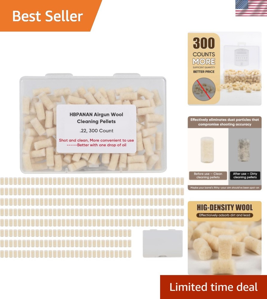 Cleaning Cotton Wool Felt Cleaning Pellets for Maintenance .22.177.25 Caliber…