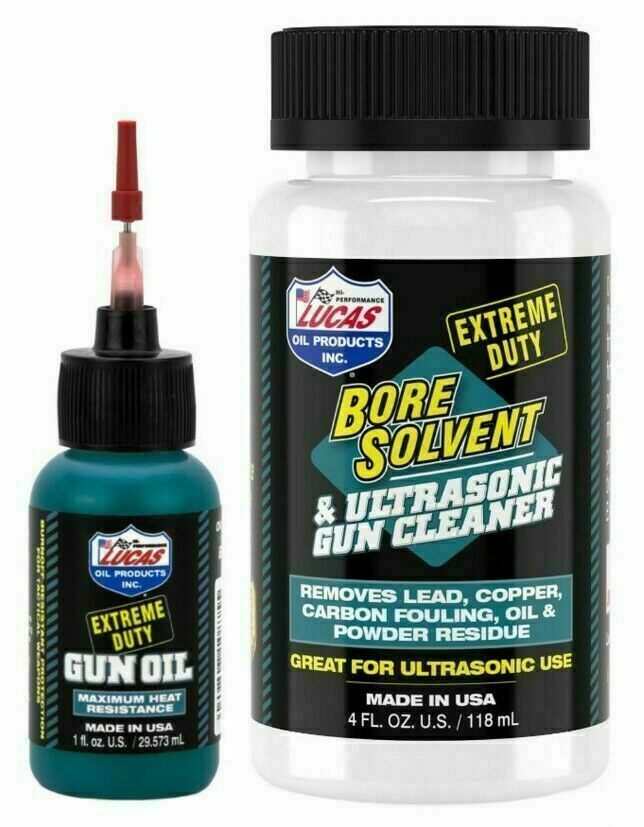 LUCAS OIL Extreme Duty Gun Oil & Bore Solvent Ultrasonic Cleaner 10875 + 10907