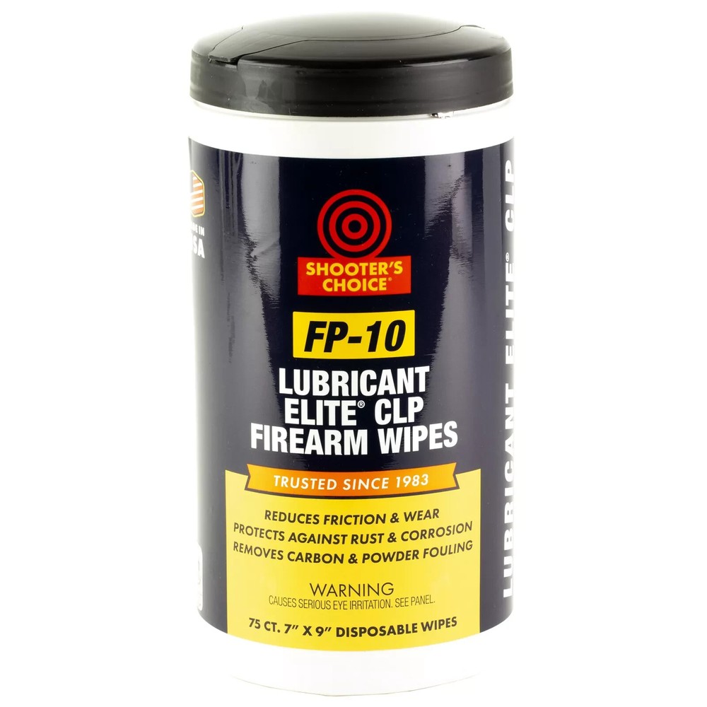 Shooters Choice FP-10 Lubricant Elite CLP Wipes 75 Count 7″x9′ Protect & Cleans