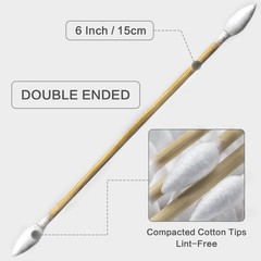 800PCS Double Ended Cotton Swabs 6″ Long – Lint Free Gun Cleaning & Makeup Tips