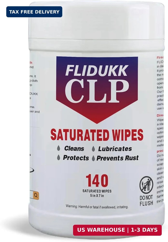 140 Gun Cleaning Wipes, 5″x7″ CLP Gun Cleaner Lubricant -Clean,Lubricate, Protec