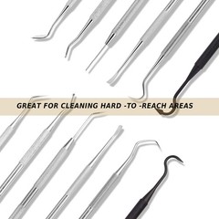 Gun Cleaning Brushes Picks Kit Set Brass Copper Steel Nylon Stainless Steel P…