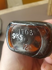 1970’s Brown Glass Birchwood Casey GUNSMITH MAGIC Empty Bottle w/label.