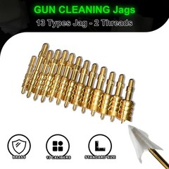 3-Piece Brass Gun Jag Kit – Long-lasting Cleaning Solution for Firearms