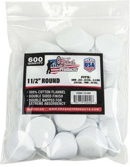Pro-Shot Cotton Flannel Patches 6mm – .30 Caliber 1.5 Inch Round 600 : 11/2-600