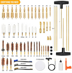 Elite Gun Cleaning Kit, Universal Handgun & Shotgun Set with Brass Brushes