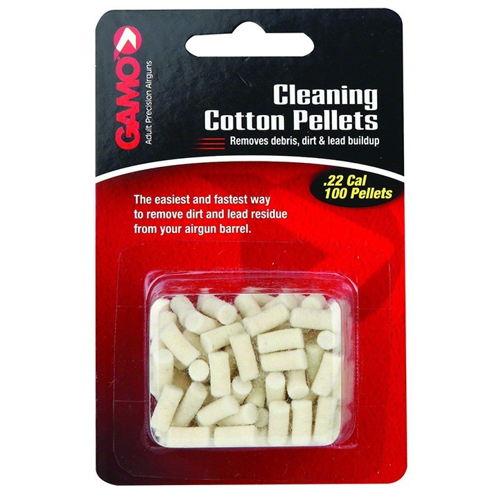 Cotton Cleaning Pellets .22 Cal 100 Pack–Barrel Cleaning Pellets for Maintenance
