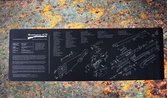Gun Cleaning Mat for Remington 870 Shotgun Breakdown Schematics Parts Diagram