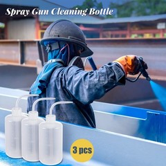 24-Piece Spray Gun Cleaning Kit – 3 Bottles & 21 Brushes for Paint Guns
