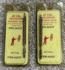 Pro-Shot .22 CAL Rifle Centerfire Benchrest Brush Bronze Bristles Brass Core