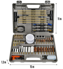 Elite Gun Cleaning Kit, Universal Handgun & Shotgun Set with Brass Brushes