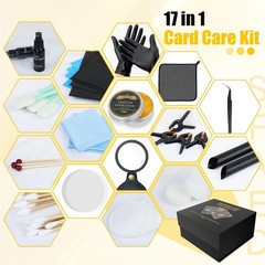 Card Care Cleaning Kit 17-in-1 Card Polishing Restoration Kit for Trading Cards