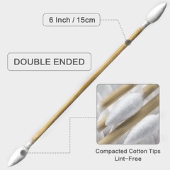 800PCS Double Ended Cotton Swabs 6″ Long – Lint Free Gun Cleaning & Makeup Tips