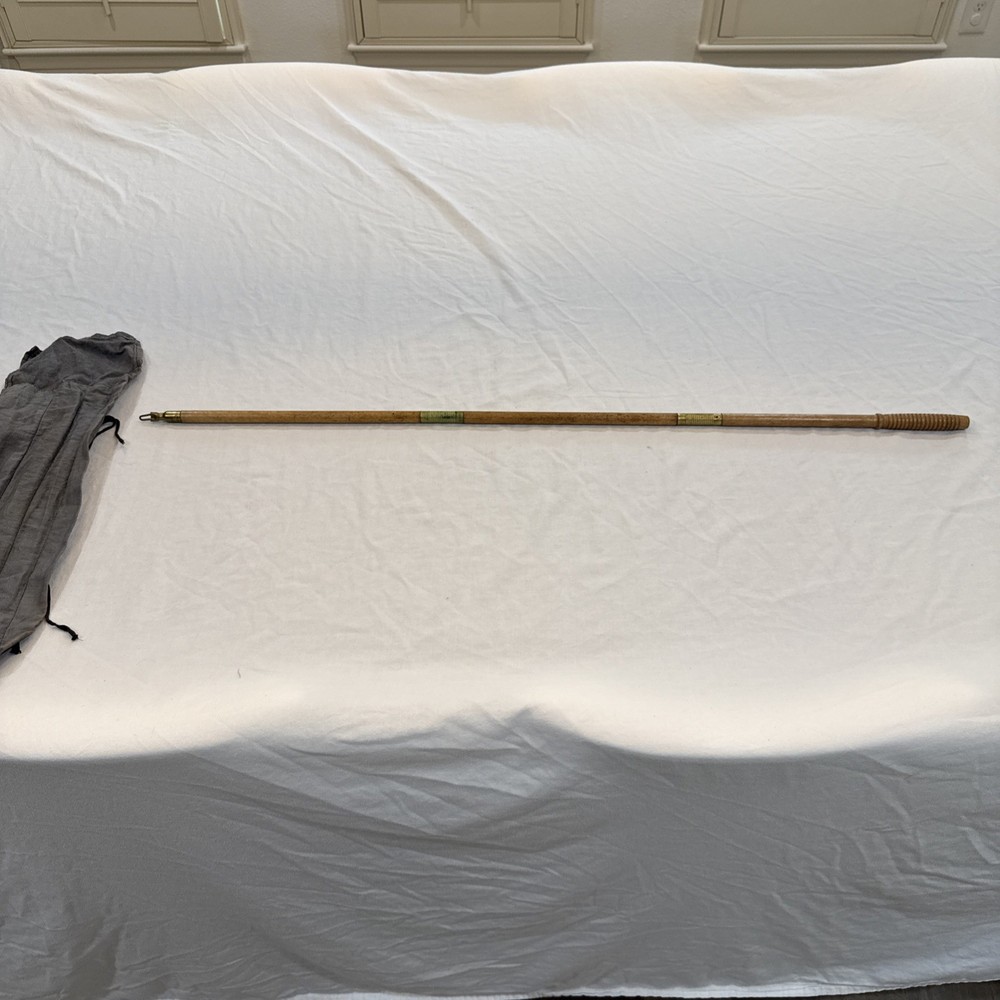 Vintage Gun Cleaning Rod Wood Brass And Metal 3 Piece Copper With Case