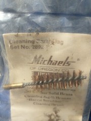 Uncle Mikes Solid Brass .50 Caliber CLEANING JAG & BRUSH #2892-2 BLACK POWDER