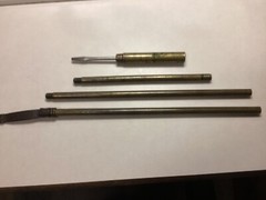 ANTIQUE C.M. POWERS GUN CLEANER FARIES MFG. CO. DECATUR ILL SHOTGUN PAT. 1896