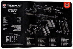 TEKMAT Pistol Mat for Glock Gen4 11″x17″ Gun Service Repair Cleaning Good Condit