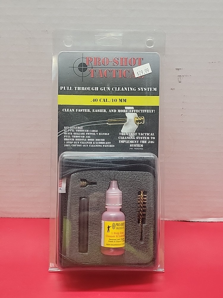 Pro-Shot Tactical Pull Through Cleaning Kit for .40 Cal / 10mm # PTK40/10 New!