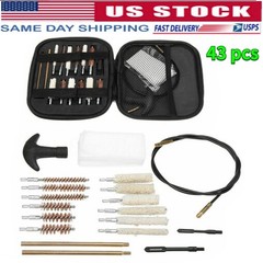 43Pcs Gun Cleaning Kit Rifle Pistol Shotgun Firearm Brush Cleaner Universal 2026