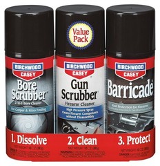 Birchwood Casey Gun Bore Scrubber and Barricade 1,2,3 Kit