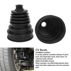 2 PCS CV Joint Boot Kit, Universal Flexible CV Axle Boot with Clamps, Constant