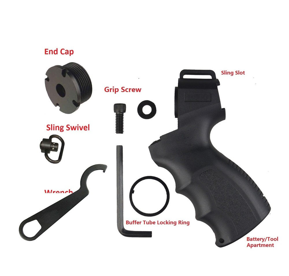 Mossberg 500 Shotgun Grip With End Cap/Sling Swivel and Wrench for the Cap