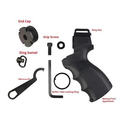 Mossberg 500 Shotgun Grip With End Cap/Sling Swivel and Wrench for the Cap