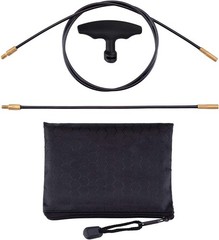 Flexible Threaded Bore Cleaning Coated Cable Set 8″, 33″ for Pistol Rifle in Zip
