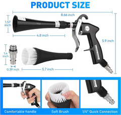 Saker Tornado Dry Cleaning Gun, Detailing Car Cleaning Blower Gun Interior Dryer