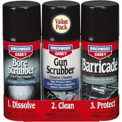 Birchwood Casey Gun Bore Scrubber and Barricade 1,2,3 Kit