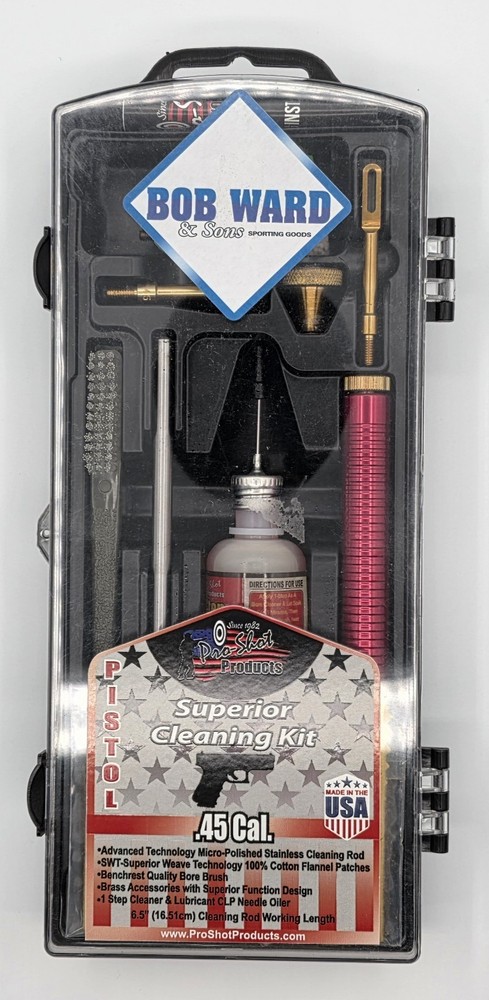 Pro-Shot Products Premium Classic Pistol Cleaning Kit For .45 CAL New P45KIT