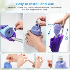 Ndoge Replacement Bottle For Swiffer Wet Jet Mop Refillable 500 Ml Leak-Proof