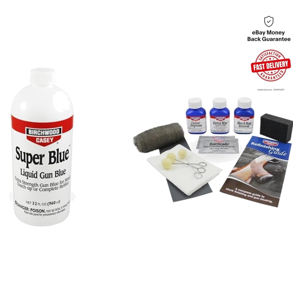 All-Inclusive Gun Bluing Kit – 32oz Liquid with Brush and Wipes for Longevity