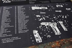 Gun Cleaning Mat for Sig Sauer P226 Breakdown Schematics Parts Diagram