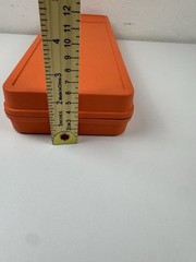 Hoppes 9 Old Vintage Gun Cleaning Kit & Storage Box Nice Orange Hard Case 1980s