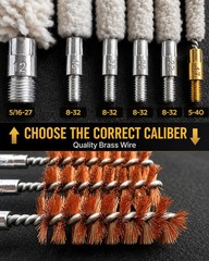 22 Cal Gun Cleaning Brush Kit,Bore Brush for Shotgun,Pistol,Rifle,Bore Mop Kit
