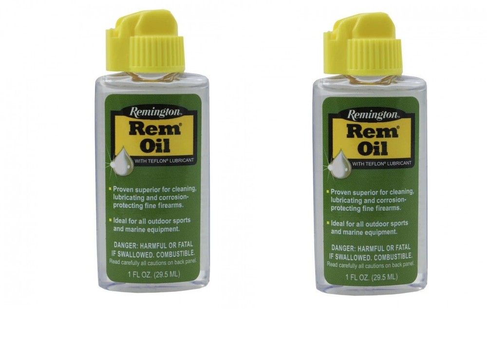 TWO (2) Rem Oil 1oz Bottles Remington Lubricant Gun Cleaning Free Shipping