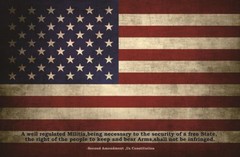 US Flag Design Gun Cleaning Mat 11×17″ 2nd Amendment Vintage with Zippered Pouch