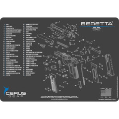 For Beretta 92 Armorers Cleaning Bench Mat Cerus Gear PREMIUM Made In USA