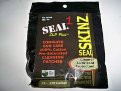 SEAL 1 GUN CLEANING PATCHES – .22 – .270 CAL – SEAL SKINZ BORE PATCHES – 40 Pack