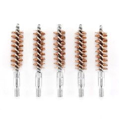 5PCS Bronze Bristle Bore Cleaning Brush .357cal 8×32 Thread with 50 Patches