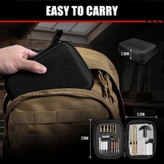 Portable Gun Cleaning Kit – 9mm & Multi-Caliber with Brass Accessories