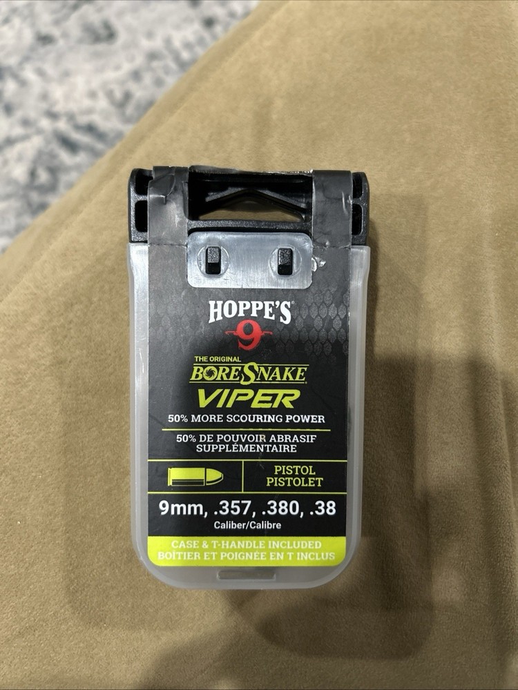 Hoppes 24002VD Viper Den Pistol Boresnake for 9mm/.357/.38 Caliber Handguns 1 Pc