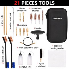 BOOSTEADY Universal Handgun Cleaning kit .22,.357,.38,9mm,.45 Caliber Black