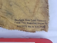 Vtg Sears Silicote Siliconized Cloth Tin Hoppe’s Rag Shop Towel Gun And Reel