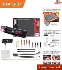 Portable Handgun Cleaning Kit with 19×16 Gun Mat – Easy Maintenance On-the-Go