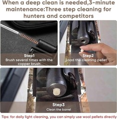 Effortless .177 Caliber Airgun Cleaning Pellets & Brass Brush – 200 Wool Pellets